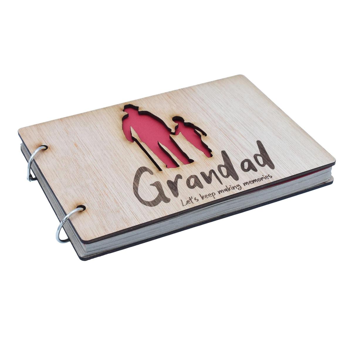 Grandad Let's Keep Making Memories-  Grandad and Grandson - A5 Scrapbook, Photo album or Notebook. Fathers day or Birthday Gifts.