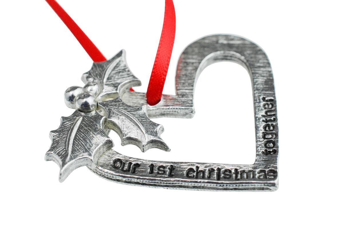 1st Anniversary Christmas Tree Ornament - Reads Our 1st Christmas Together