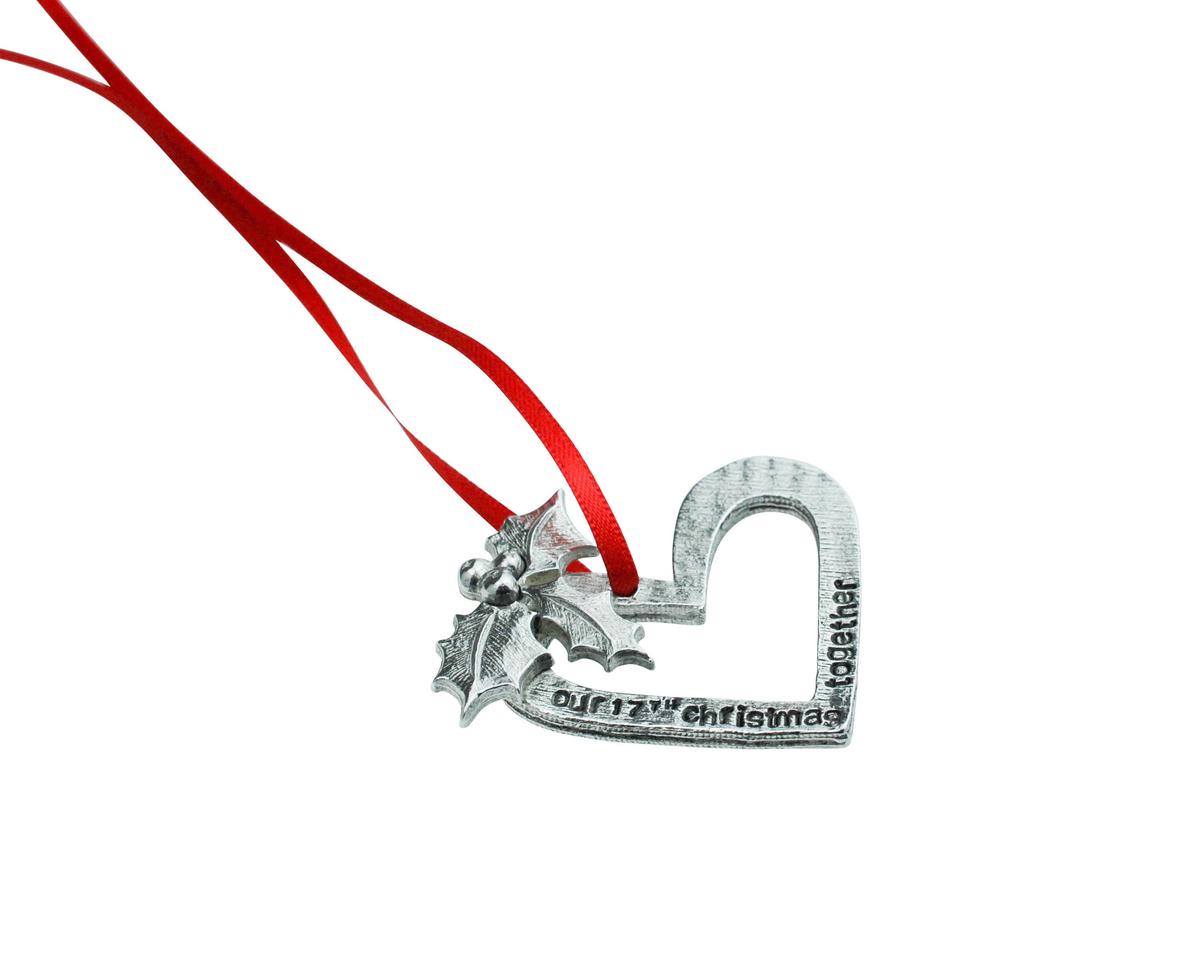 17th Anniversary Christmas Tree Ornament - Reads Our 17th Christmas Together