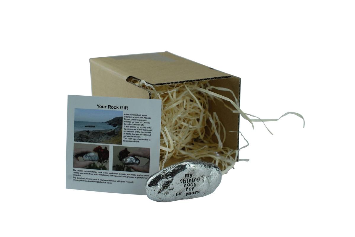 My Shining Rock For 14 Years - Solid Heavy Metal Fourteenth Anniversary Gift Idea