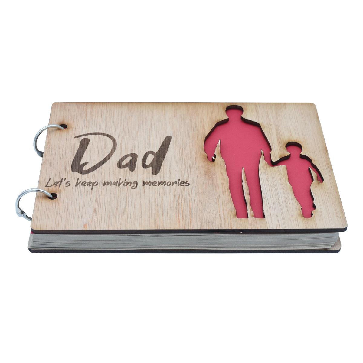 Dad and Son Scrapbook - Dad Let's Keep Making Memories. Fathers Day, Birthdays, Christmas