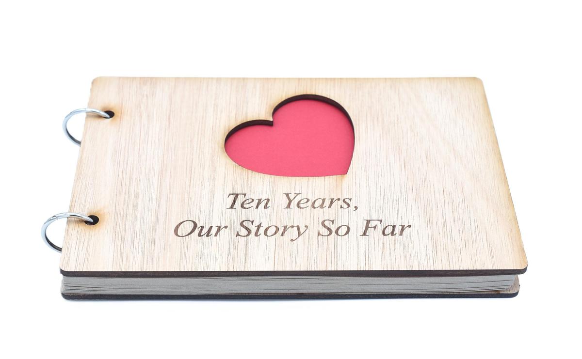 10 Years Our Story So Far - Scrapbook, Photo album or Notebook Idea For 10th Anniversary