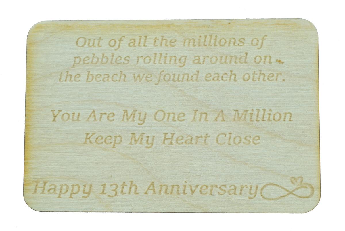 One in a Million Pebble - 13th Anniversary Gift