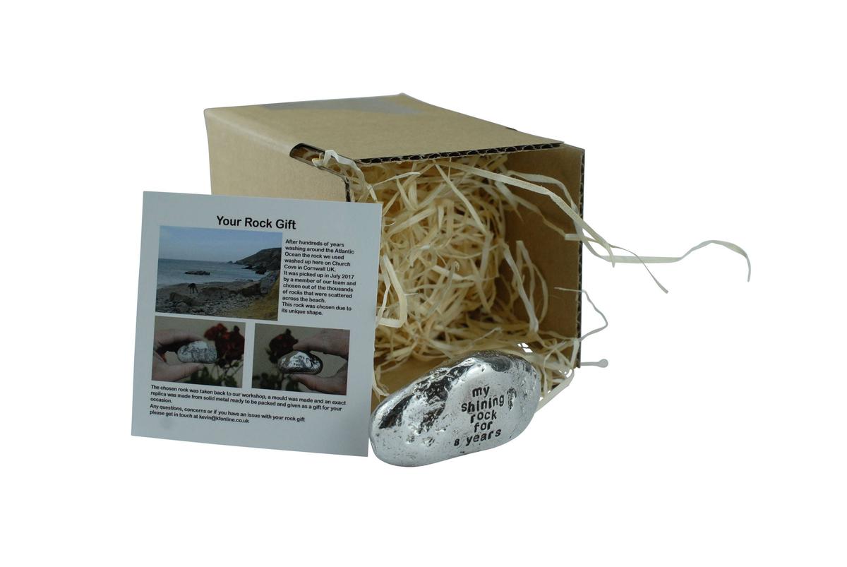 Eighth Anniversary Metal Rock Gift - Solid Heavy Metal, 8 Year Anniversary