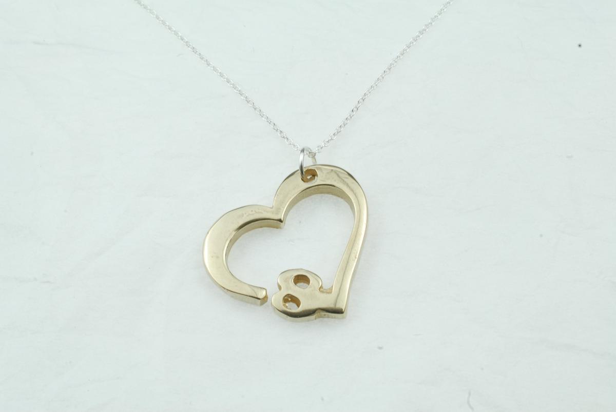 8th Anniversary Bronze Heart Necklace