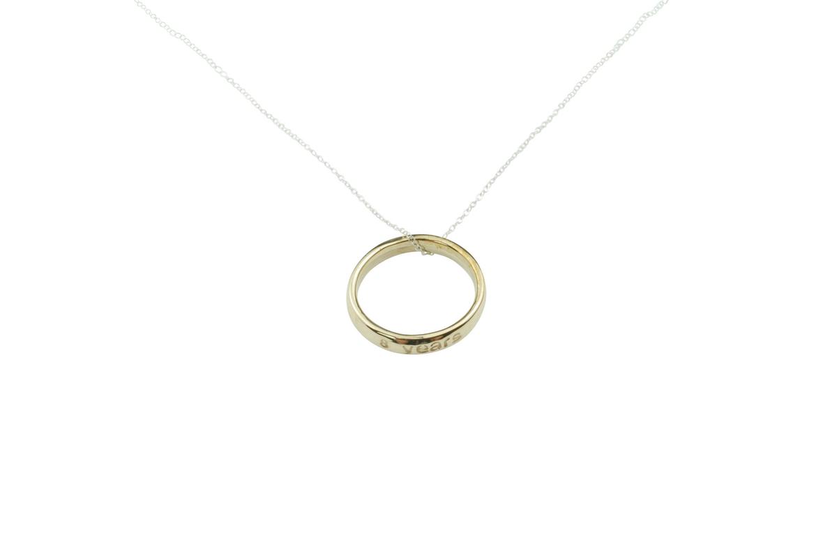 Bronze 8 Year Ring Pendant - 8th Anniversary