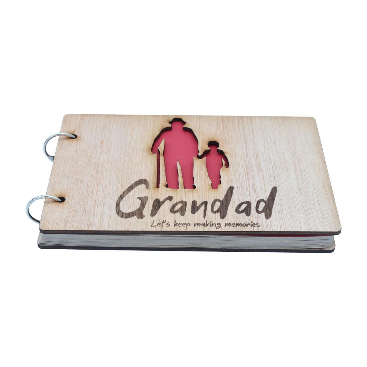Grandad Let's Keep Making Memories-  Grandad and Grandson - A5 Scrapbook, Photo album or Notebook. Fathers day or Birthday Gifts.