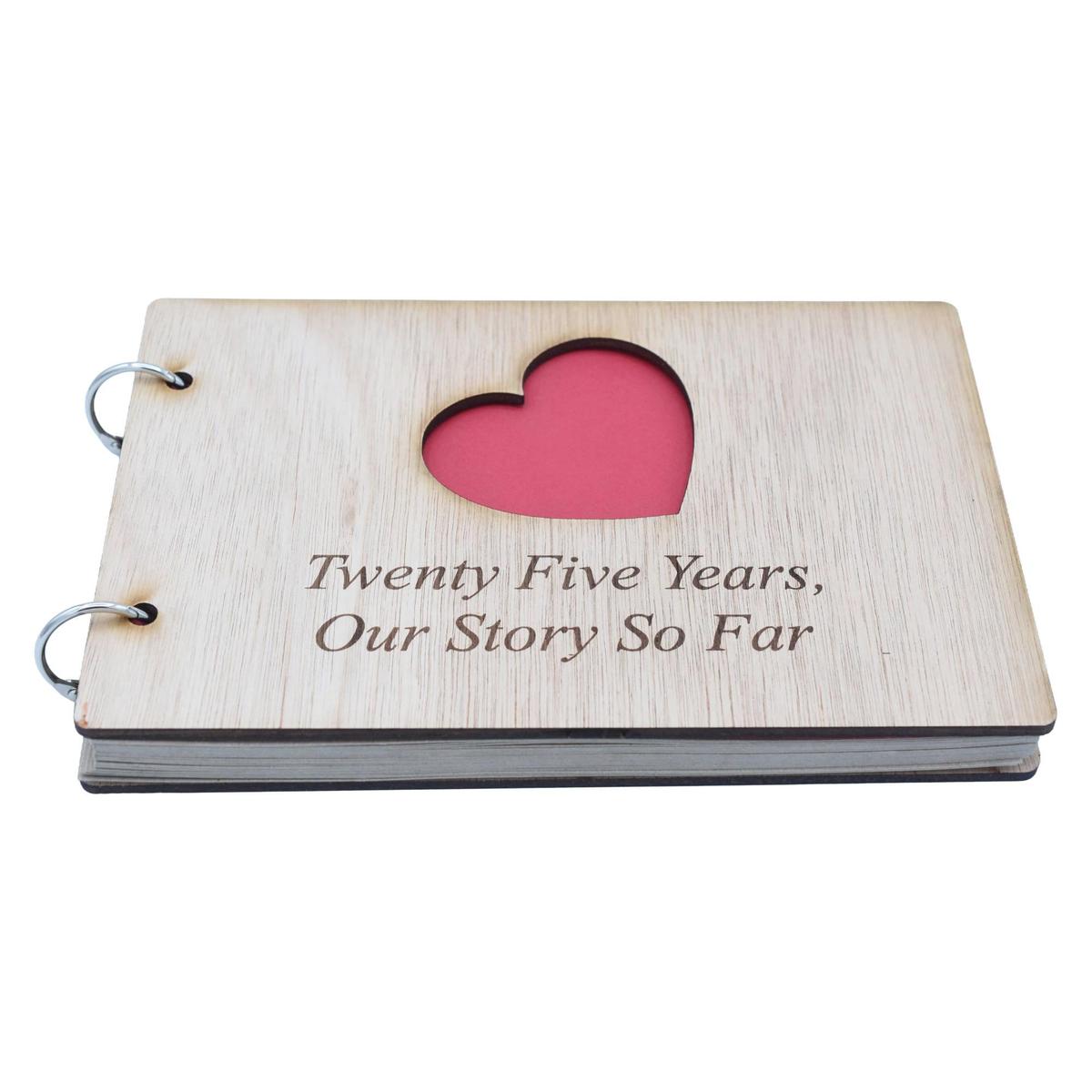 25 Years Our Story So Far - Scrapbook, Photo album or Notebook Idea For 24th Anniversary