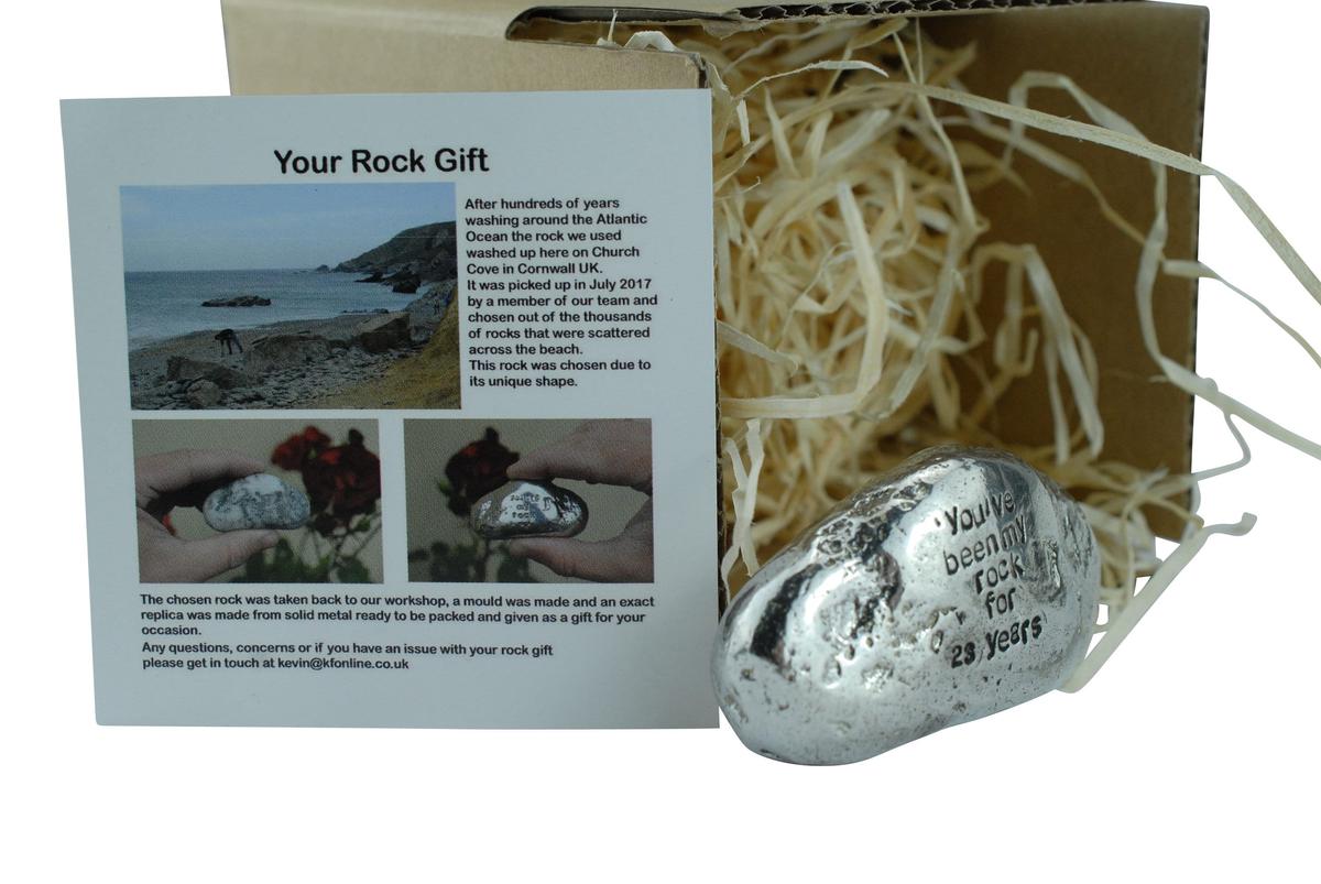 23rd Anniversary Gifts For Men Ornament - You've Been My Rock For 23 Years - Solid Metal Heavy Rock