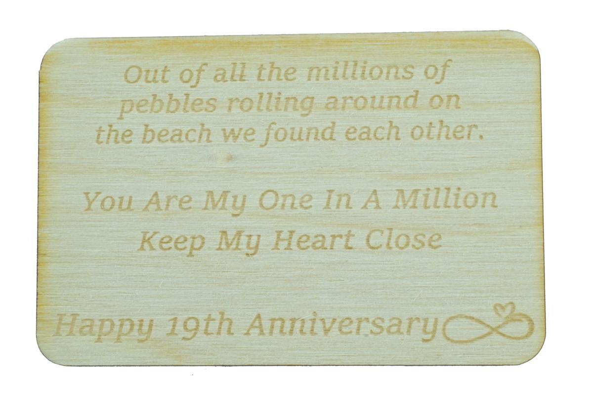 One in a Million Pebble - 19th Anniversary Gift