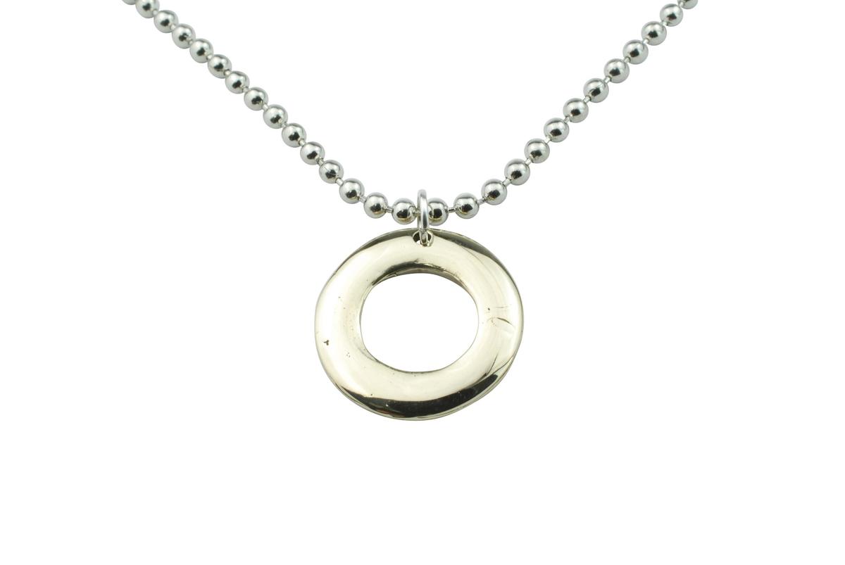 Mens Bronze Hoop Pendant - Stamped 8th for the 8th Anniversary