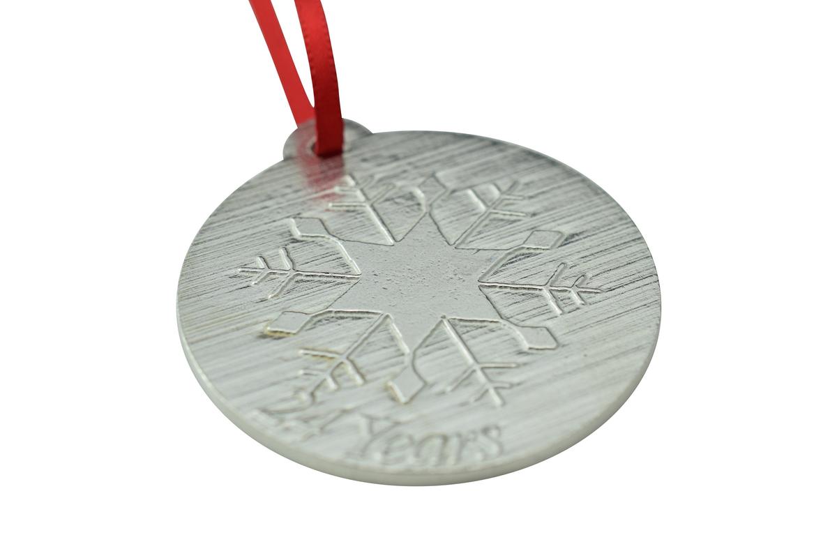 24 Year Anniversary - Metal Christmas Snowflake Metal Decoration