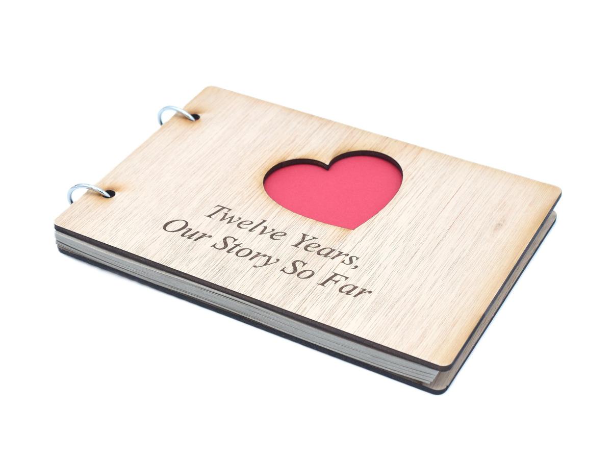 12 Years Our Story So Far - Scrapbook, Photo album or Notebook Idea For 12th Anniversary