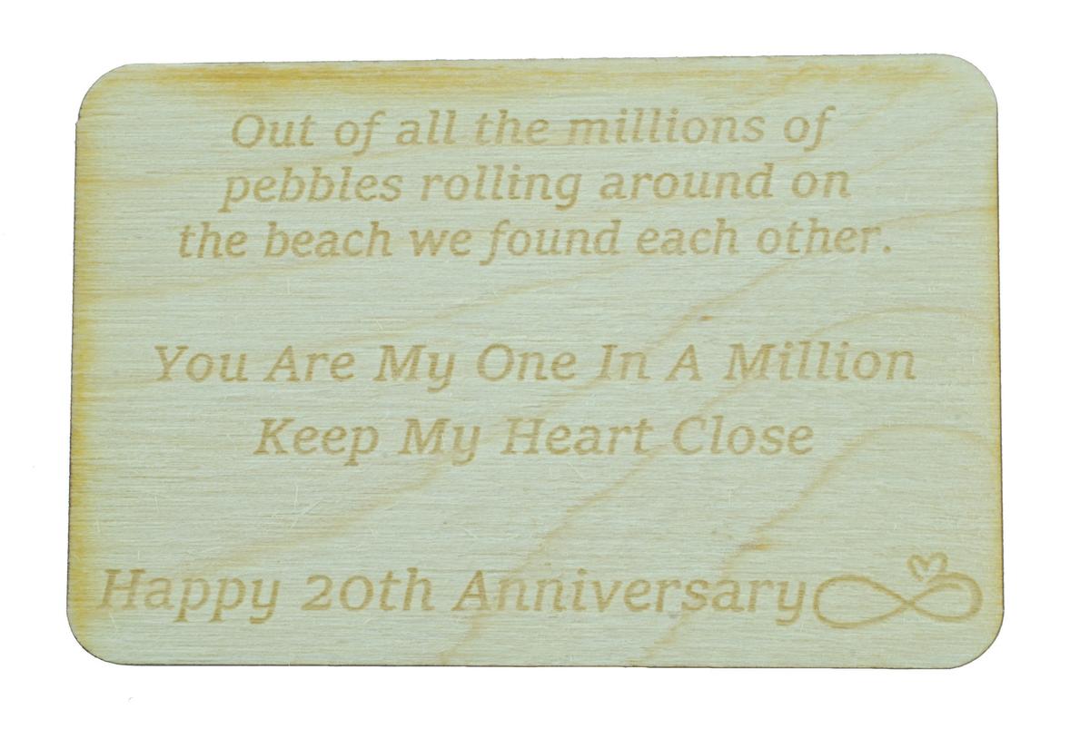 One in a Million Pebble - 20th Anniversary Gift