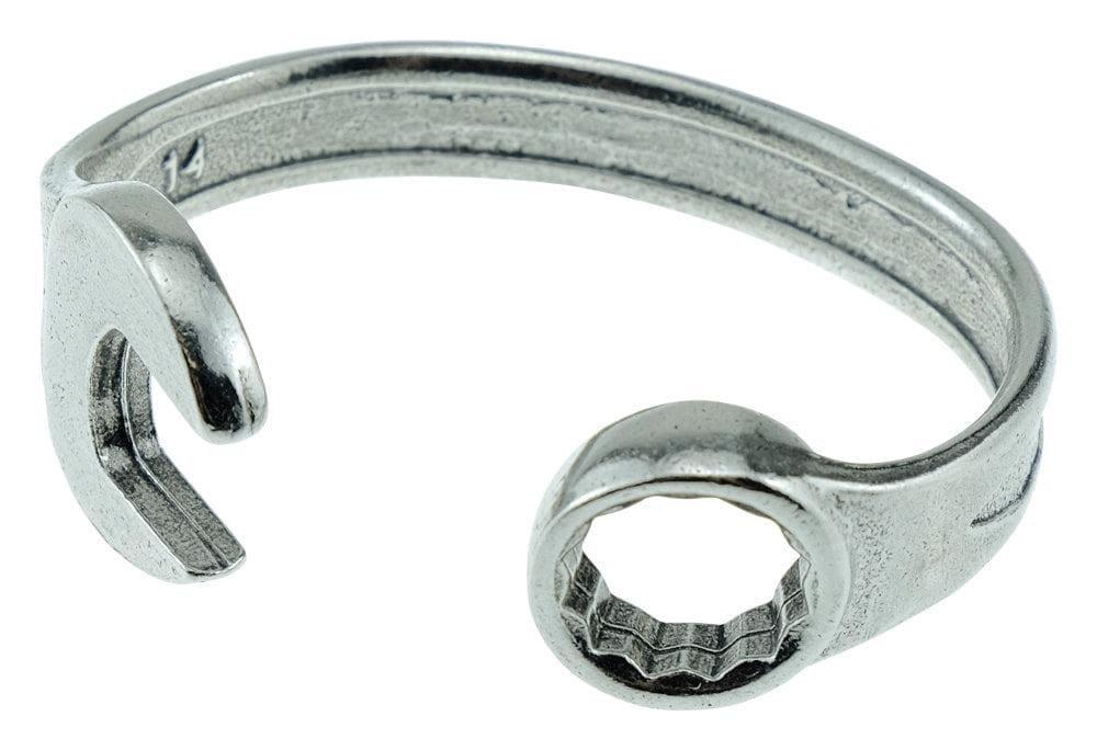 11th Anniversary Gift Ideas For Him - Spanner Wrench Bangle Bracelet - Men's Gift Stamped With 11 YEARS