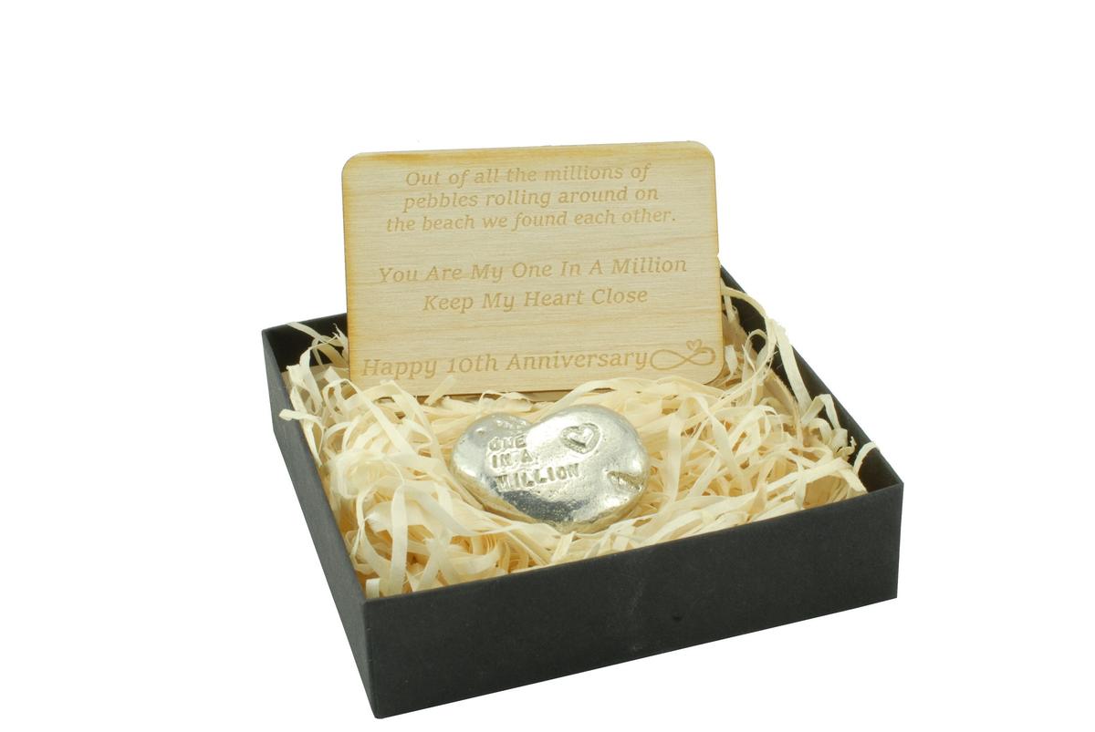 One in a Million Tin Pebble - 10th Anniversary Gift