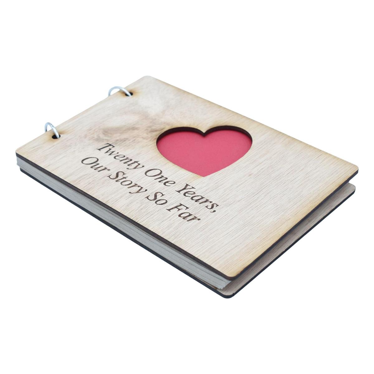 21 Years Our Story So Far - Scrapbook, Photo album or Notebook Idea For 21st Anniversary