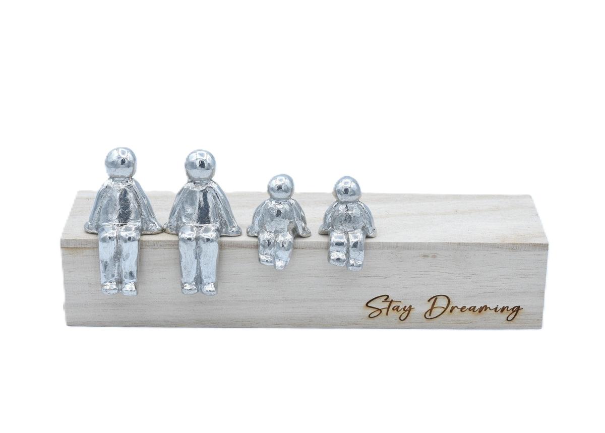 3 Years We Made a Family Sculpture Figurines - 3rd Anniversary | Years 1 to 30 Available | Wooden Box Size & Grain Will Vary