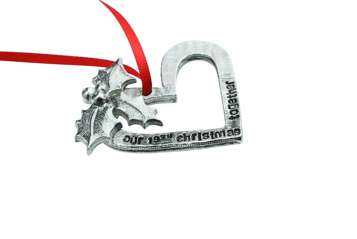 19th Anniversary Christmas Tree Ornament - Reads Our 19th Christmas Together