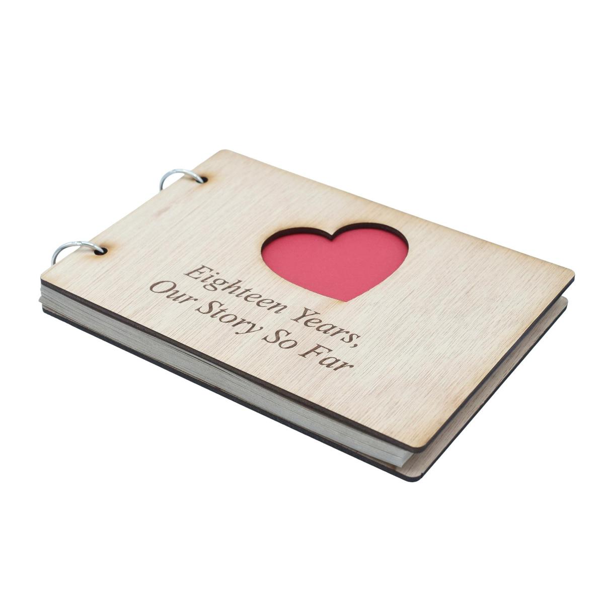 18 Years Our Story So Far - Scrapbook, Photo album or Notebook Idea For 18th Anniversary