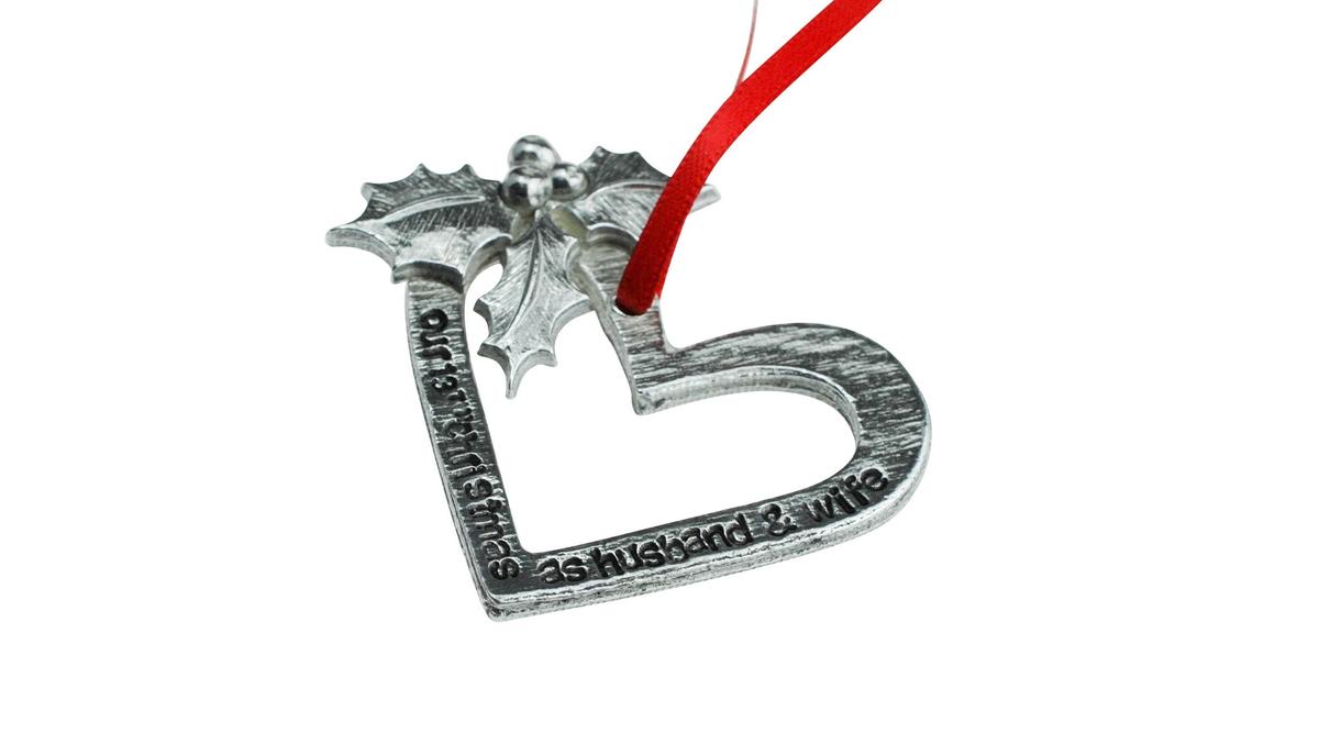 13 Year Anniversary Christmas Tree Ornament - Reads Our 13th Christmas as Husband & Wife