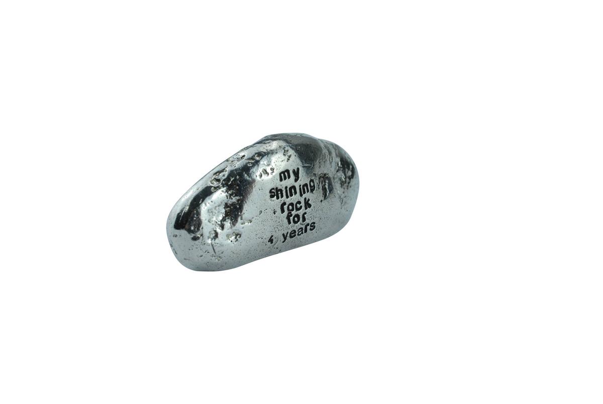 My Shining Rock For 4 Year - Solid Heavy Metal Fourth Anniversary Gift Idea