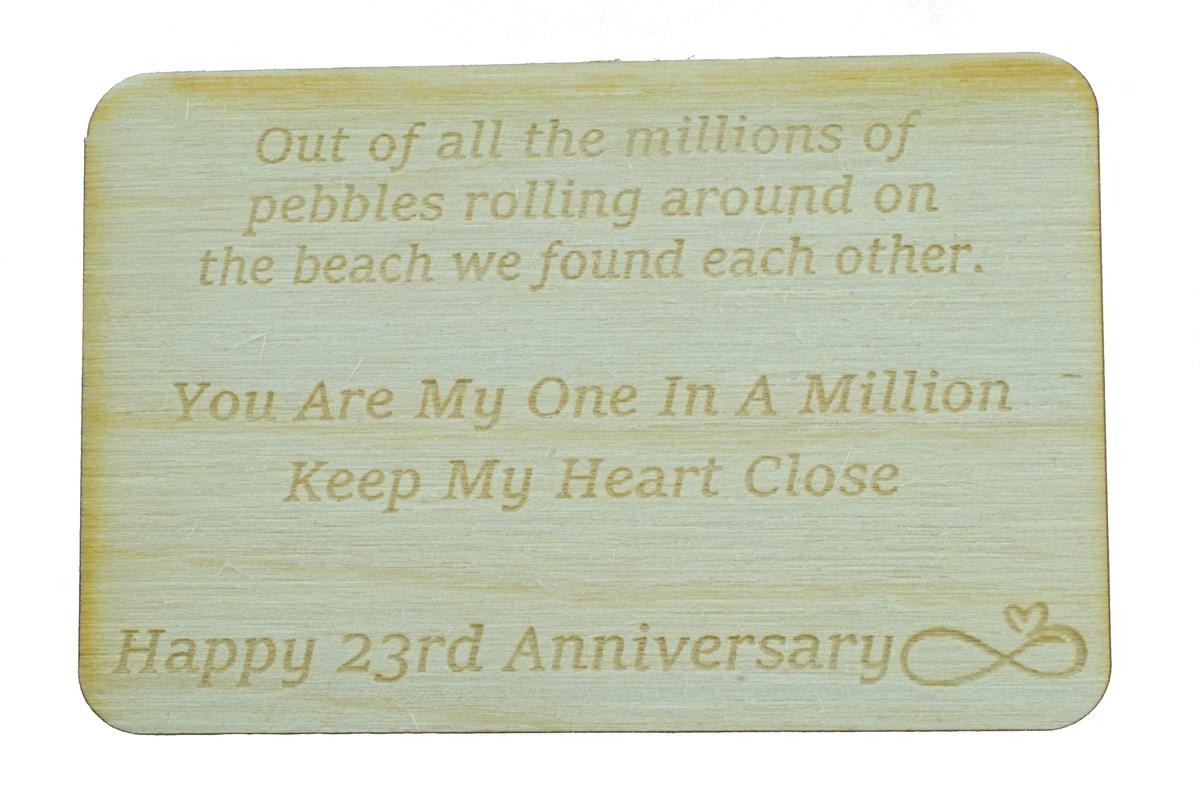 One in a Million Pebble - 23rd Anniversary Gift