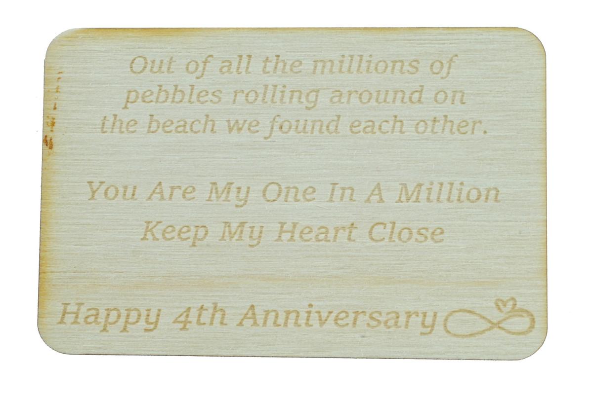 One in a Million Pebble - 4th Anniversary Gift
