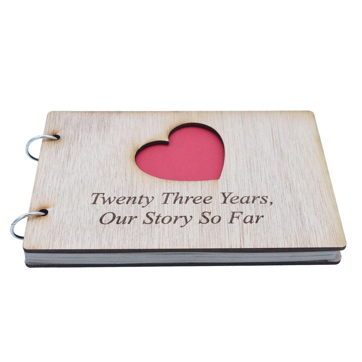 23 Years Our Story So Far - Scrapbook, Photo album or Notebook Idea For 23rd Anniversary