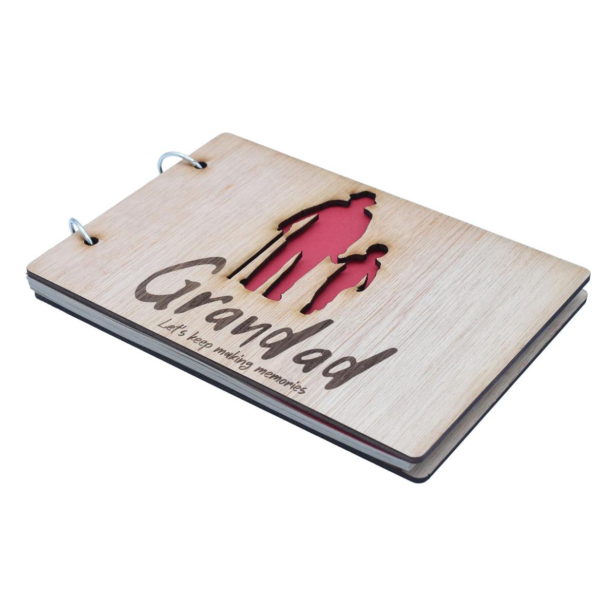Grandad Let's Keep Making Memories-  Grandad and Grandson - A5 Scrapbook, Photo album or Notebook. Fathers day or Birthday Gifts.