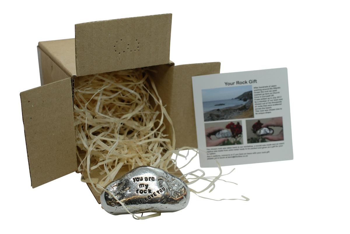You are my rock, i love you  - Quality Tin Rock for your Anniversary