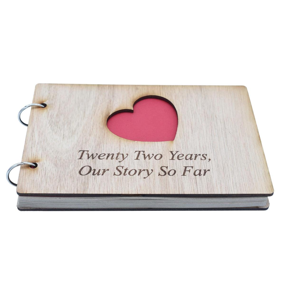 22 Years Our Story So Far - Scrapbook, Photo album or Notebook Idea For 22nd Anniversary