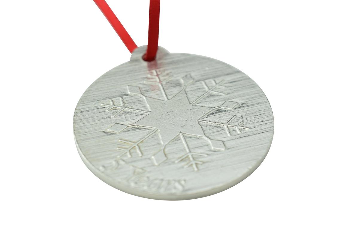 5 Year Anniversary - Metal Christmas Snowflake Metal Decoration