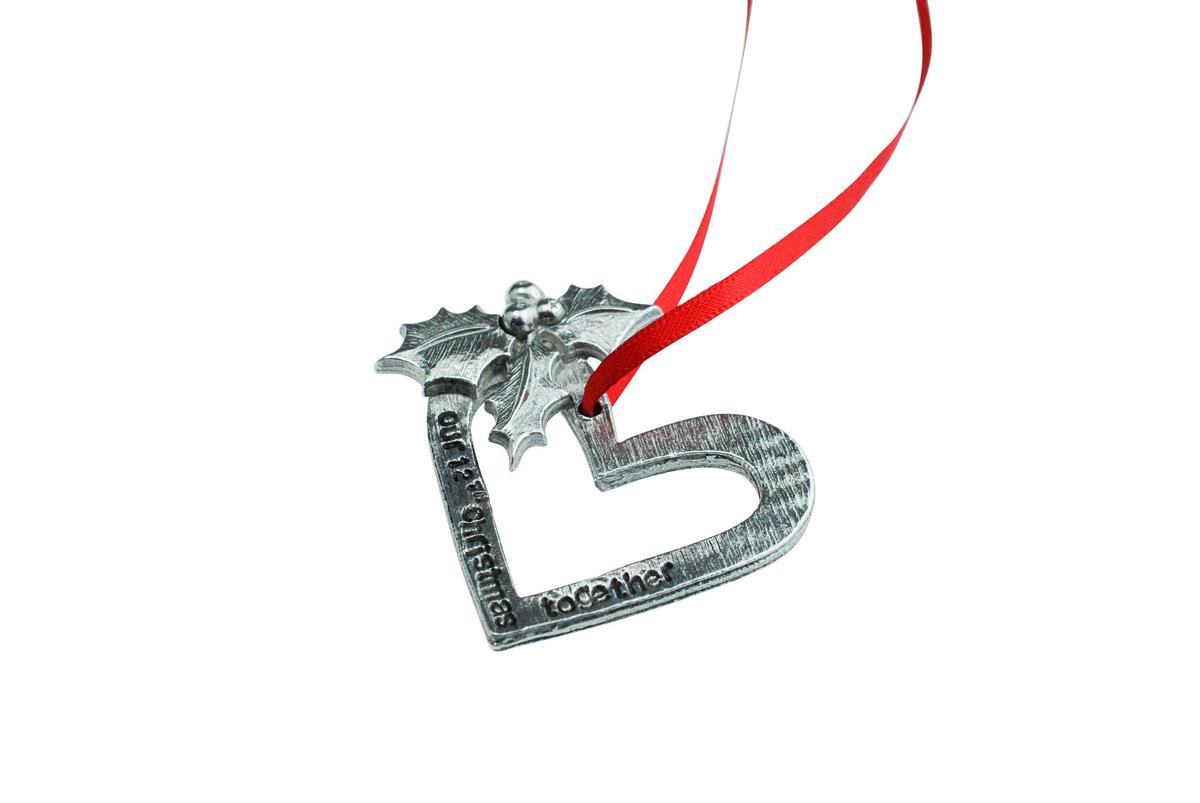12th Anniversary Christmas Tree Ornament - Reads Our 12th Christmas Together