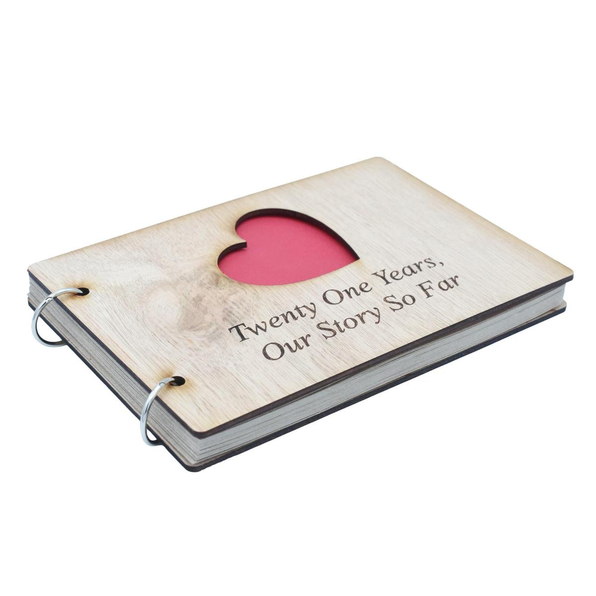 21 Years Our Story So Far - Scrapbook, Photo album or Notebook Idea For 21st Anniversary