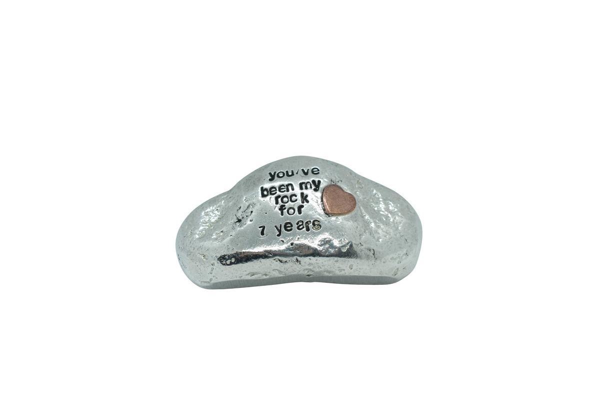 Copper Heart Rocks - Quality Tin Rock for your Anniversary (Various Phrases)