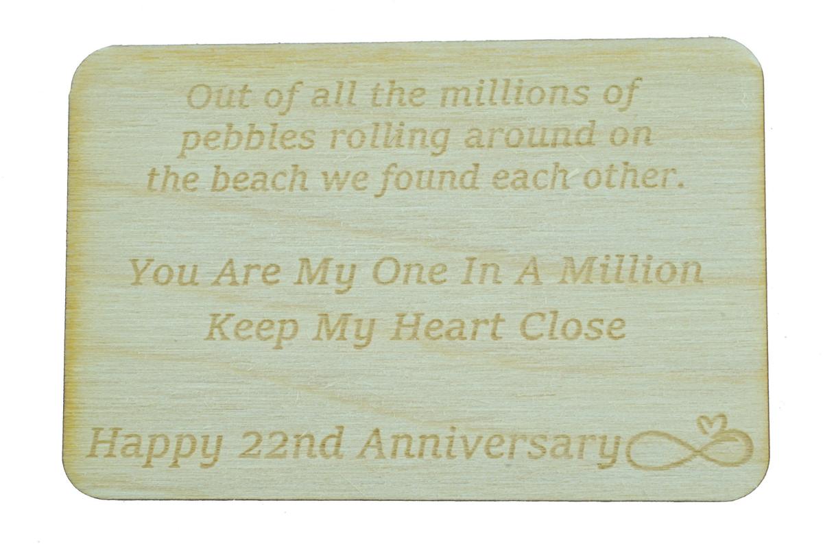 One in a Million Pebble - 22nd Anniversary Gift