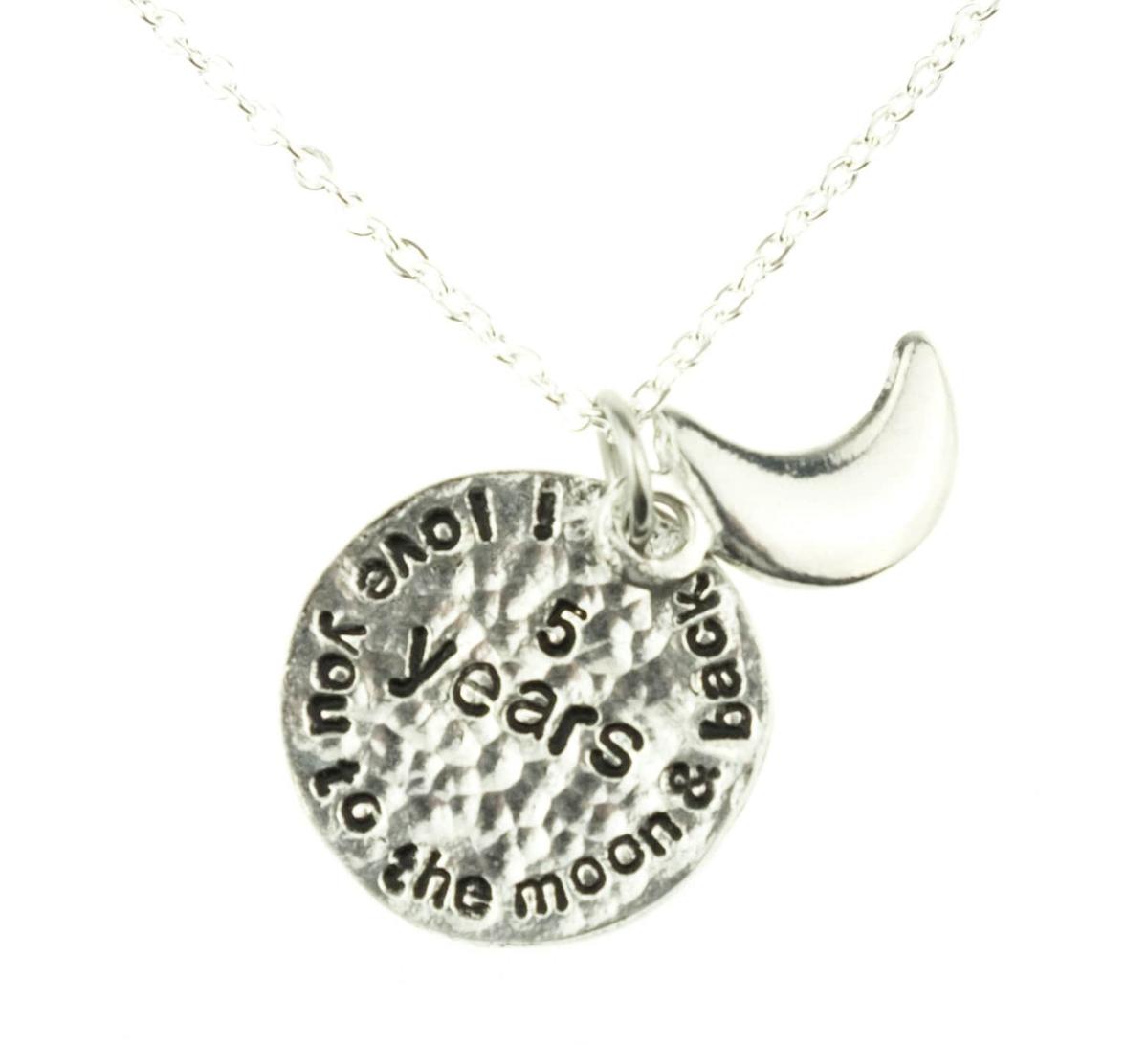 5th Anniversary Moon Necklace – I Love You To The Moon And Back