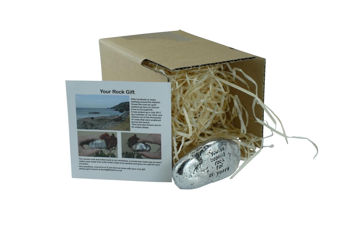 21st Anniversary Gifts For Men Ornament - You've Been My Rock For 21 Years - Solid Metal Heavy Rock