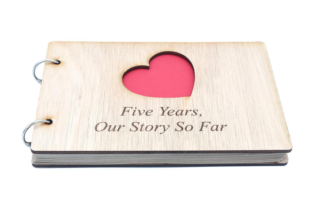 5 Years Our Story So Far - Scrapbook, Photo album or Notebook Idea For 5th Anniversary