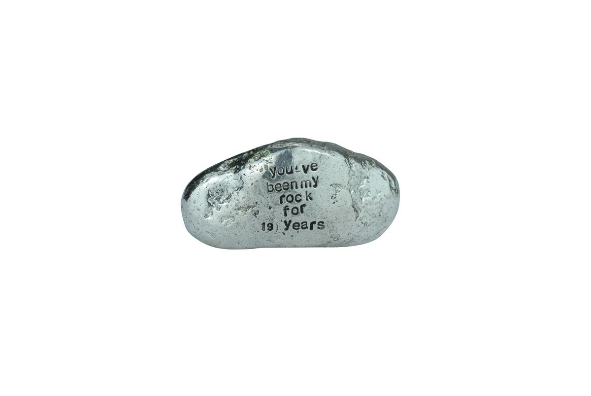 19th Anniversary Gifts For Men Ornament - You've Been My Rock For 19 Years - Solid Metal Heavy Rock