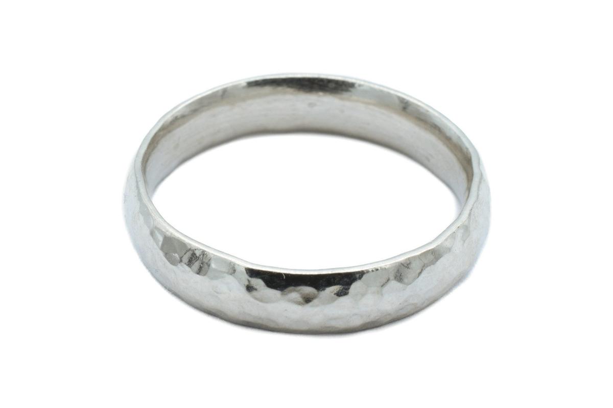 His and Hers Beaten 100% Pure Tin Rings perfect 10th Anniversary gift