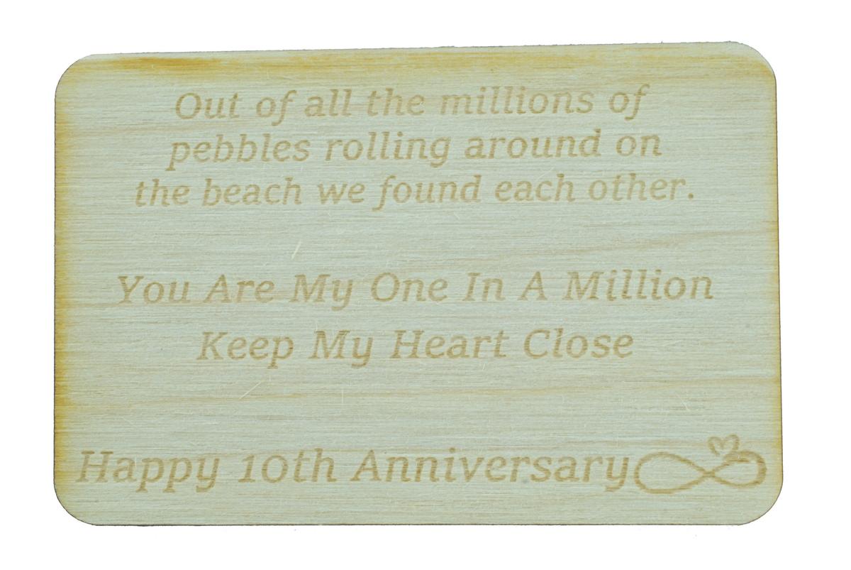 One in a Million Tin Pebble - 10th Anniversary Gift