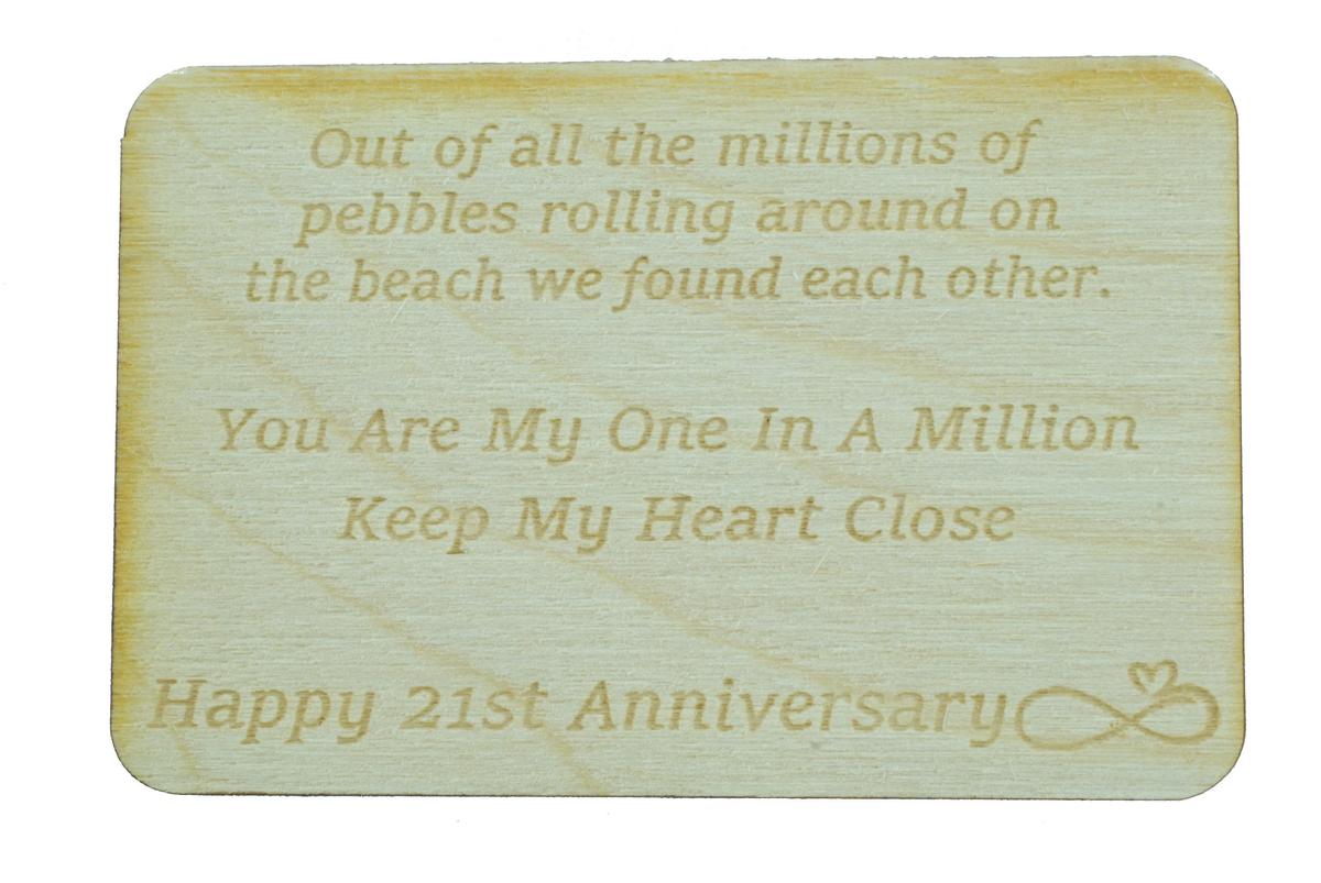 One in a Million Pebble - 21st Anniversary Gift