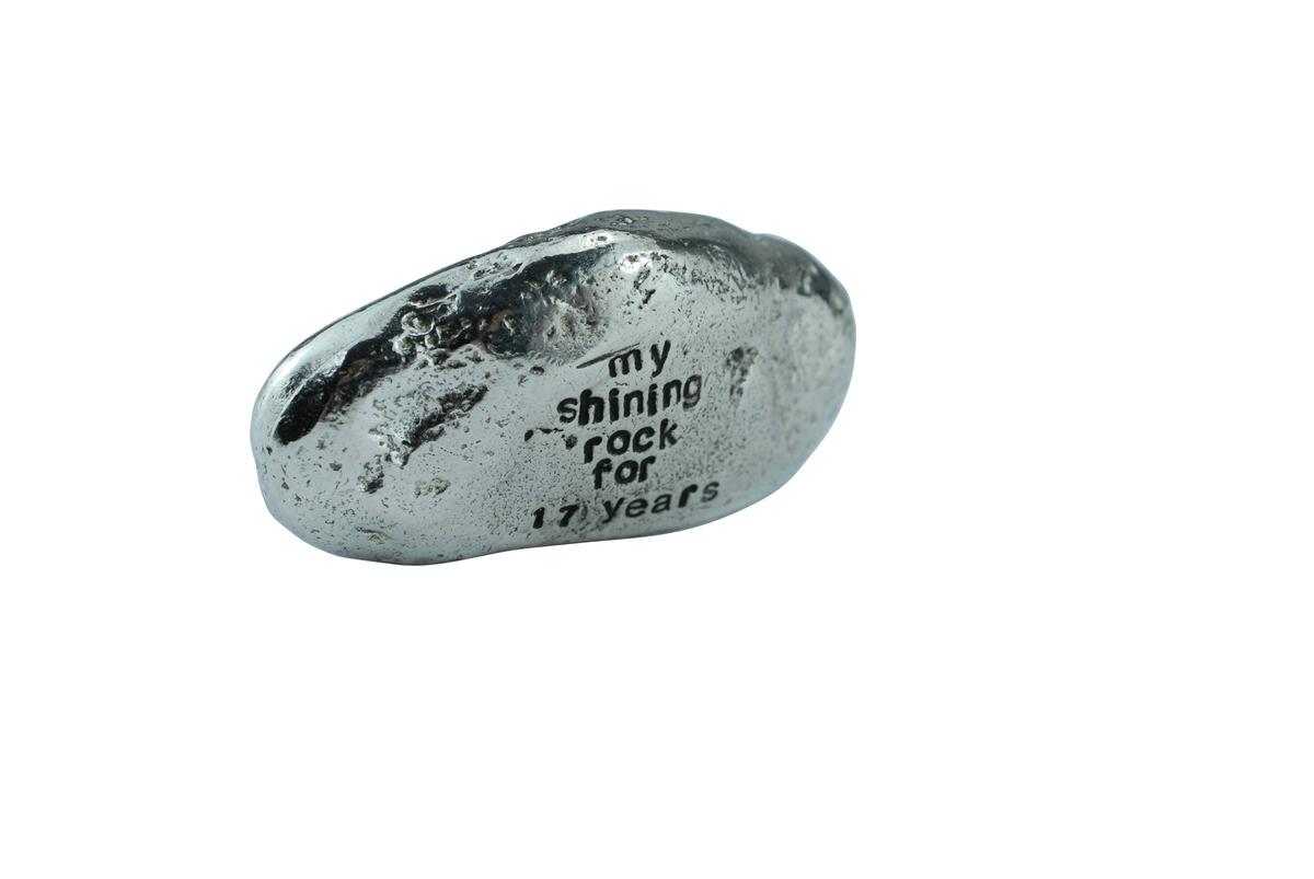 My Shining Rock For 17 Years - Solid Heavy Metal Seventeenth Anniversary Gift Idea