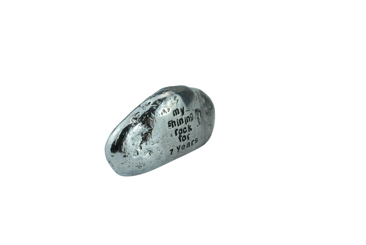 My Shining Rock For 7 Year - Solid Heavy Metal Seventh Anniversary Gift Idea