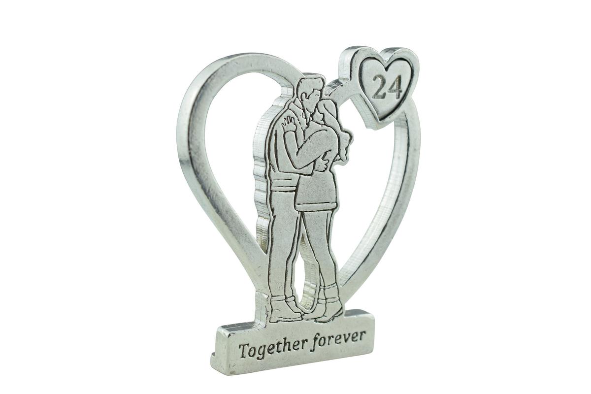 Together Forever Hugging Anniversary Gift - 24th Anniversary