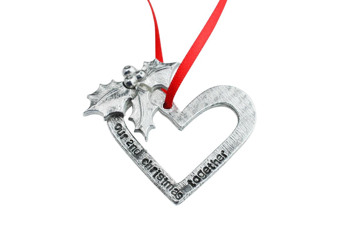 2nd Anniversary Christmas Tree Ornament - Reads Our 2nd Christmas Together