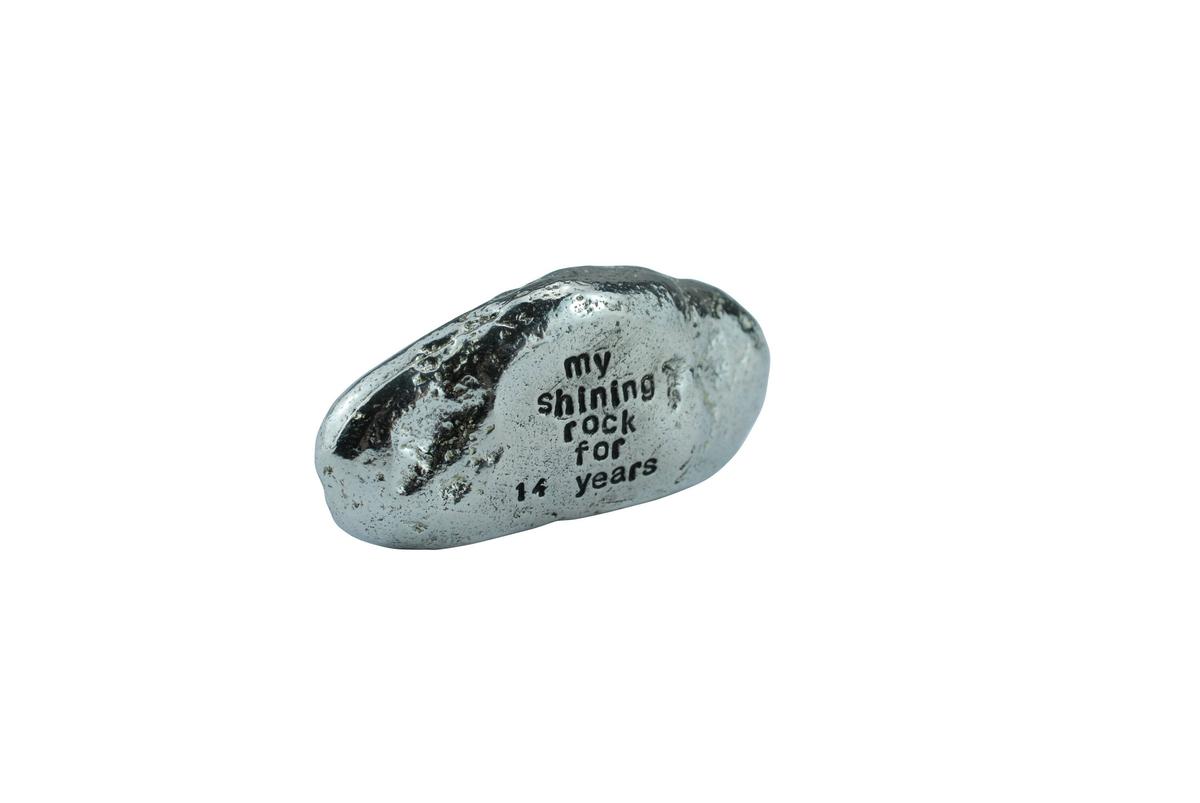 My Shining Rock For 14 Years - Solid Heavy Metal Fourteenth Anniversary Gift Idea