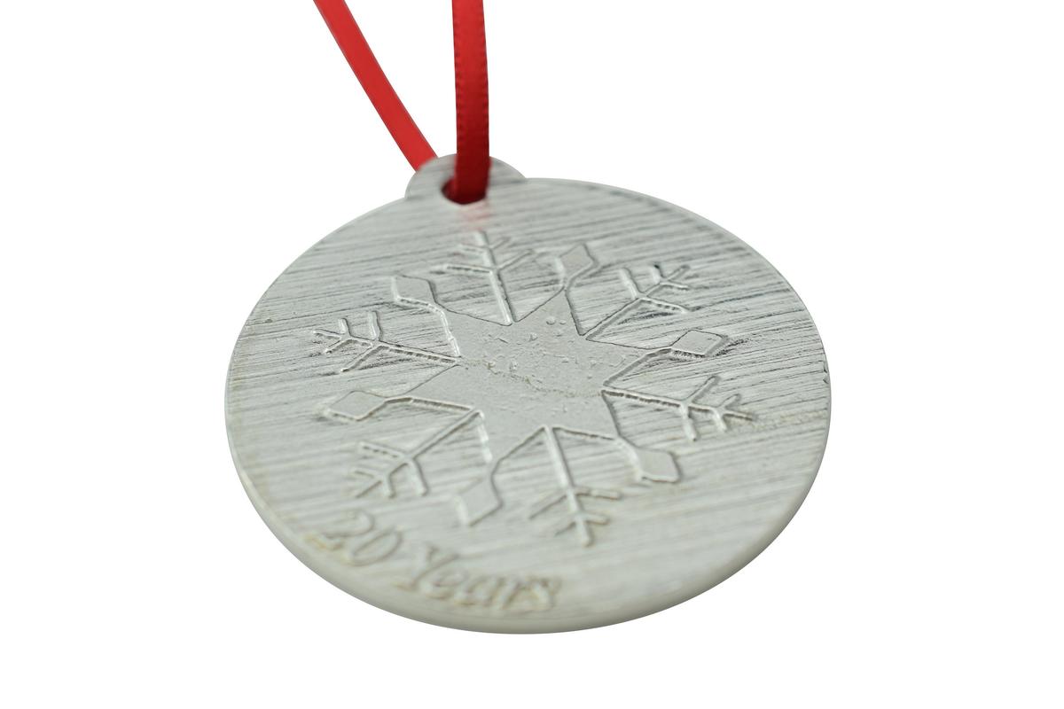 20 Year Anniversary - Metal Christmas Snowflake Metal Decoration